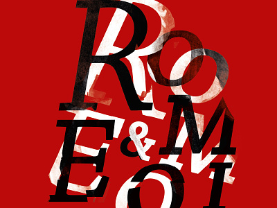 Romeo Juliet - Theatre Poster minimal poster red romeo and juliet theatre typography