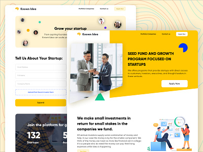 Seed Funding Program Landing Page