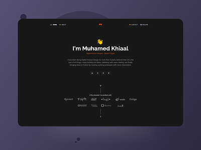 Personal Portfolio - Muhamed El-khiaal branding design experience information khiaal portfolio ui visual