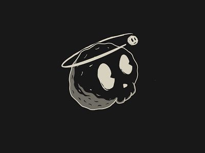 Till death do us part ⛳️ branding character design dribbblewarmup golf golfball illustration logo minneapolis mn planet skull space texture ui vector