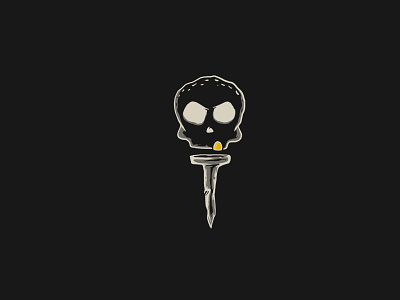 Black flag ⛳️ badge branding character design golf golfball illustration minneapolis pirate skull texture vintage