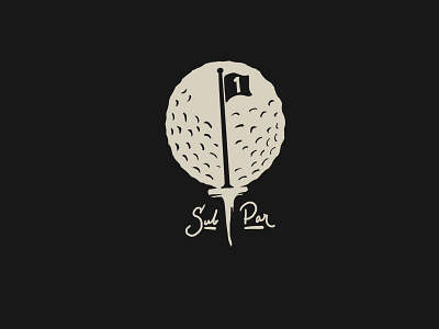 SubPar badge branding character design golf golfball illustration logo minneapolis mn texture ui vector vintage