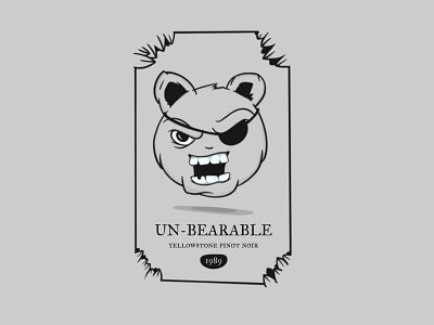 UN-Bearable Pinot wine label