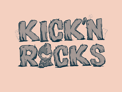 Kick’n Rocks 🪨 branding character design illustration ink logo minneapolis mn procreate texture ui vector