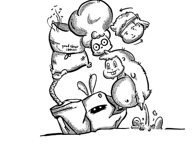 Doodle blobs continued… animal bag branding character design head illustration minneapolis rock texture