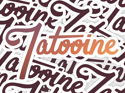 Tatooine branding lettering star wars tatooine