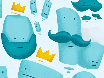 Mustache Crew design illustration minneapolis minnesota mn texture