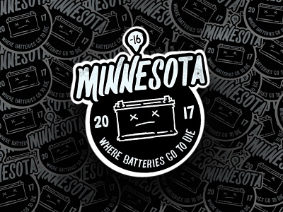 Minnesota 🥶 badge branding design illustraion minneapolis minnesota mn procreate texture typography