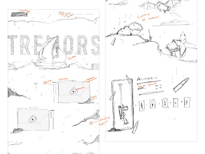 Tremors - Mocktober WIP design digital minnesota mn process sketch tremors ui ux web wireframe