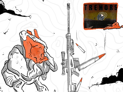 Tremors Mocktober - Moodboard character design illustration minneapolis minnesota mn progress texture tremors wip