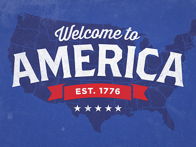 Welcome to America america brothers font patriotic thirsty script usa