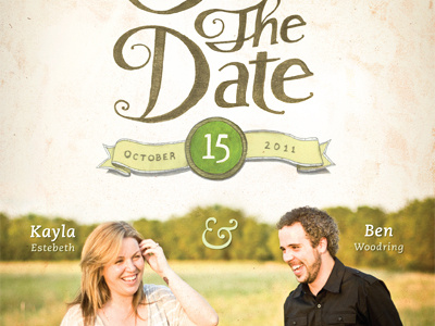 Save the Date Invitation calligraphy craft hand type invitation marriage texture wedding