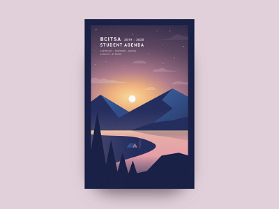 Somewhere on the West Coast - Sunrise clean clean design clean illustration cover design graphic illustration vector