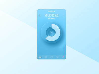 FITNESS APP CONCEPT / little fun with details adobe app blue design details lights materialdesign minimal shadows ui