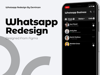 Whatsapp reDesign appdesign apple figma illustrator invision ui uidesign uiinspiration ux webdesign