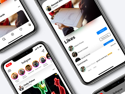 instagram reDesign appdesign figma illustrator invision ui uidesign uiinspiration uiux ux webdesign