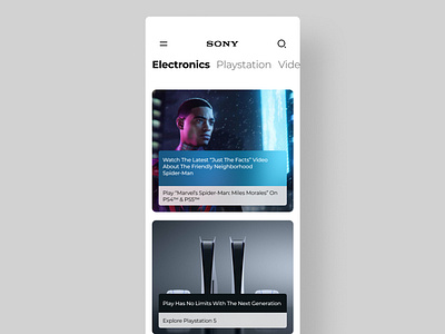 Sony App Design