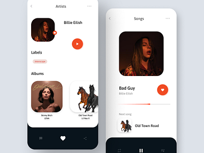 Music app illustrator ui uidesign uiux ux