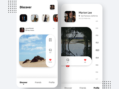 Social App Design appdesign figma invision ui uidesign uiux ux webdesign