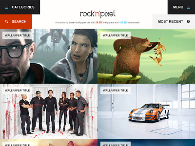 rock'n'pixel wallpaper website design gallery image photoshop rocknpixel ui ux wallpaper wallpapers web website