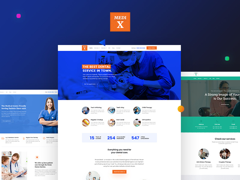 MediX - Medical WebSite Theme wordpress design wordpress theme template psychologist medical dental clinic dental