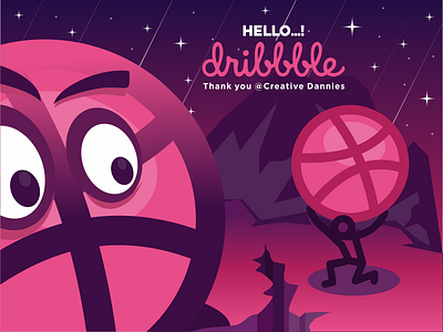 Hello Dribbble, I'm Newbie :) debutshot dribbble first hello illustration