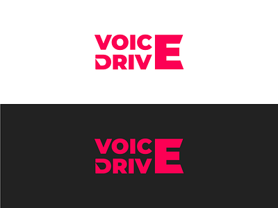 Voice Drive design flat icon logo simple typography ui vector