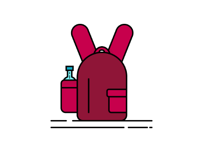 Backpack design illustrate vector