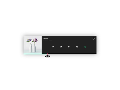 Music player UI design design simple ui