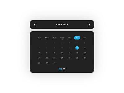 Calendar UI design