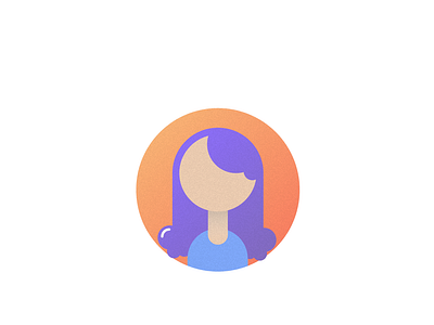 Flat girl icon