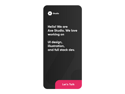 Axe Studio Web design for phone design flat logo simple ui ux
