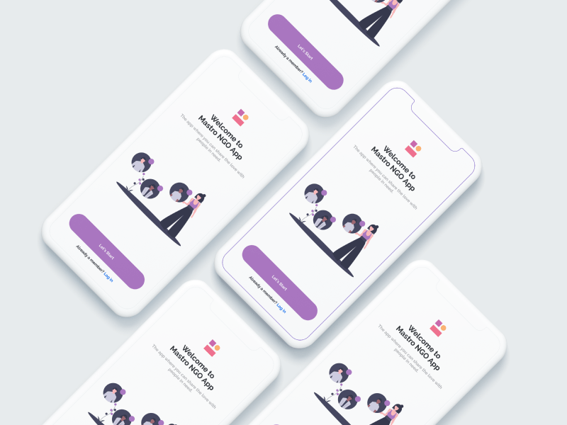 Mastro NGO App Landing design