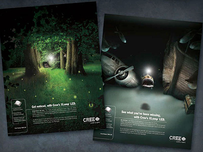 CREE LED Lighting Ads advertising art direction design image retouch