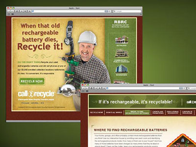 RBRC - Call2Recycle Website user experience user interface web design
