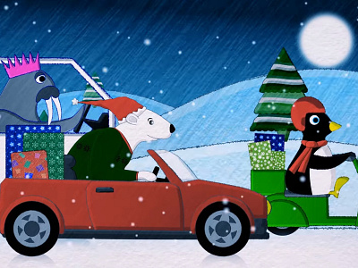 Driving Home For Christmas: Heart TV Video animation