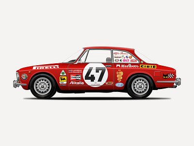 Alfa Romeo 2000 GTV Illustration