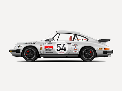 Porsche 911 Carrera 3.2 Vector Illustration