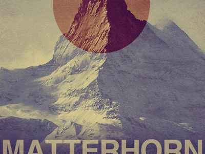 Matterhorn poster design retro vintage