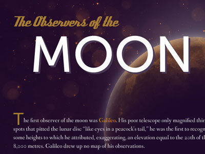 Observers Of The Moon css design retro