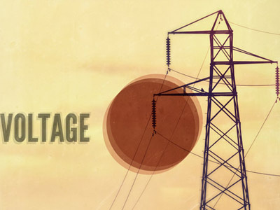 High Voltage design graphic poster retro swiss vintage