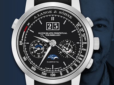 A. Lange und Sohne Datograph Perpetual Tourbillon Illustration a. lange sohne a. lange und sohne datograph datograph perpetual tourbillon germany illustration made in germany sketch sketchapp tourbillon vector watch