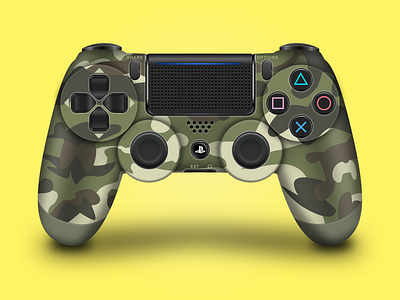 Dualshock PS4 Controller - Camouflage Edition buttons dualshock joystick playstation ps4 rebound sketch sketchapp vector