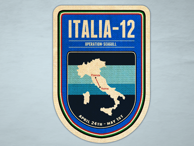 Italia 2012 emblem franchise font mission patch photoshop