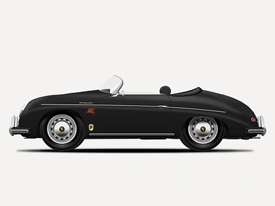 Porsche 356 Speedster by Reutter Karosserie Illustration 356 car classic car design icon illustration porsche porsche 356 sketch sketchapp speedster vector vintage