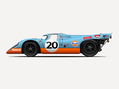 Porsche 917 Illustration car illustration porsche racecar sketch sketchapp vector vintage