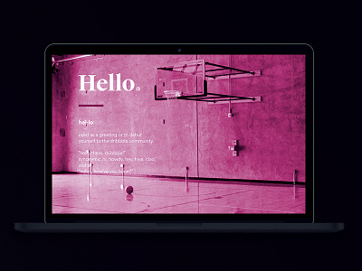 'Hello' - dribbble debut color debut design dribbble hello photography pink