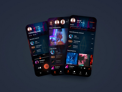 Music streaming service app branding components concept concept design design minimal mobile mobile app music music app music player music streaming product product design streaming streaming app ui ux web