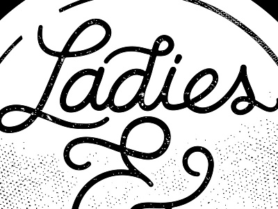 Ladies & Gents Badge calligraphy design distressed hand lettering illustration logo script typography vintage