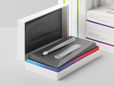 Adobe Ink & Slide Packaging adobe clean design minimal packaging print spectrum white